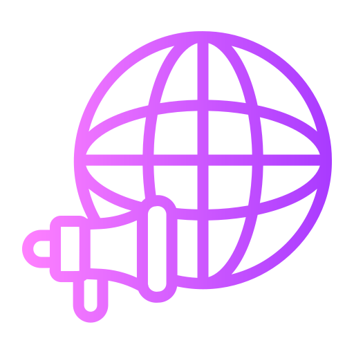 Global marketing Generic gradient outline icon
