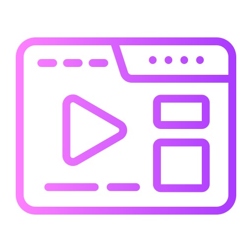 video-inhoud Generic gradient outline icoon