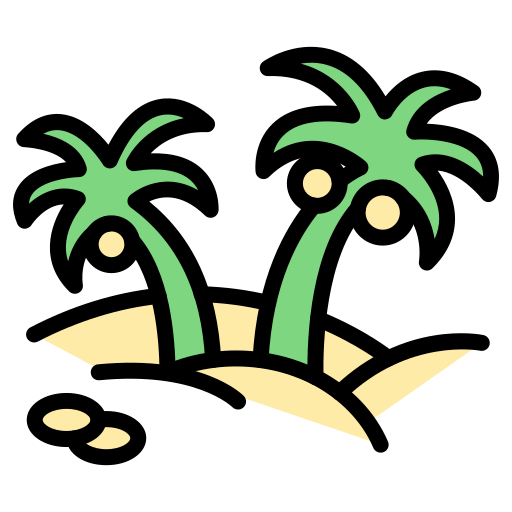 Tropical island Generic color lineal-color icon