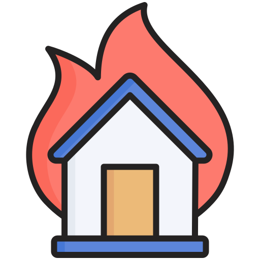 불타고 있는 집 Generic color lineal-color icon