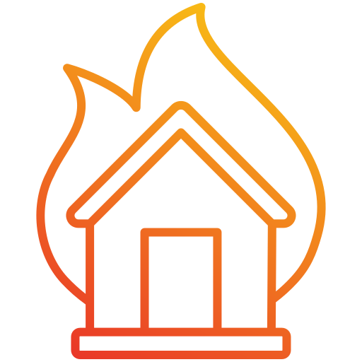 Дом в огне Generic gradient outline иконка