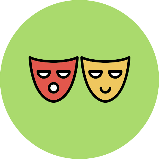 máscaras de teatro Generic color lineal-color Ícone