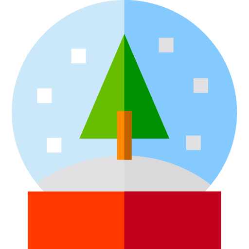 sneeuwbol Basic Straight Flat icoon