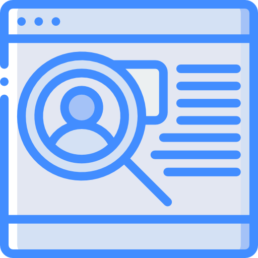 Search engine Basic Miscellany Blue icon