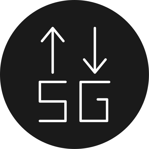 Bandwidth Generic black fill icon