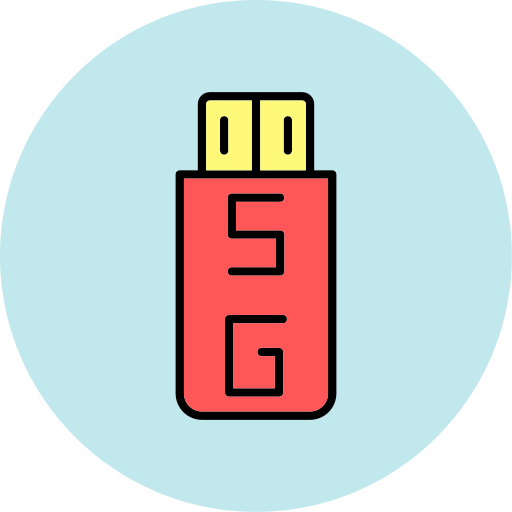 Usb flash drive Generic color lineal-color icon
