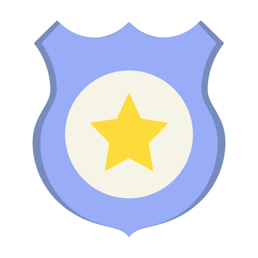 placa de policía Generic Flat icono
