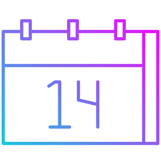 calendario Generic gradient outline icono