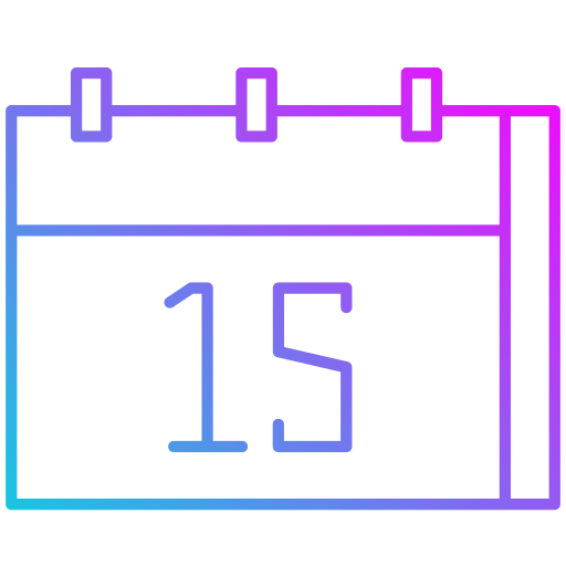 kalender Generic gradient outline icoon