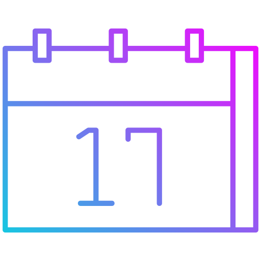 calendrier Generic gradient outline Icône