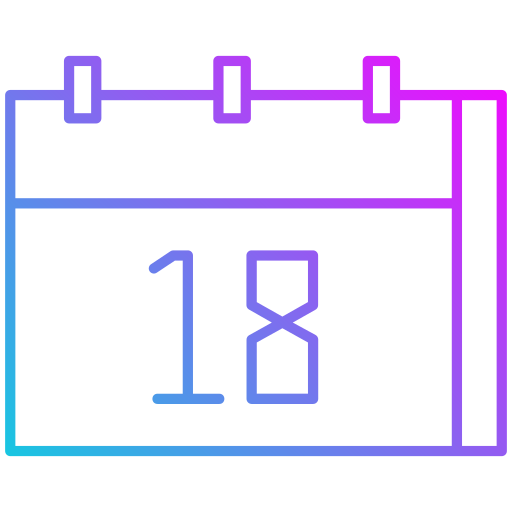calendario Generic gradient outline icona
