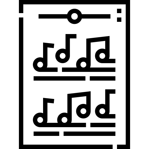 partitura Detailed Straight Lineal icona