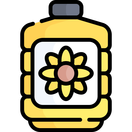 Sunflower oil Kawaii Lineal color icon