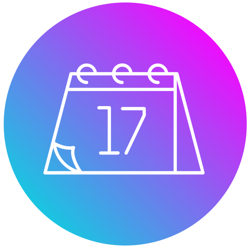 calendario Generic gradient fill icono