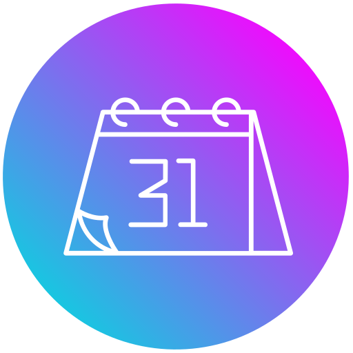 calendário Generic gradient fill Ícone