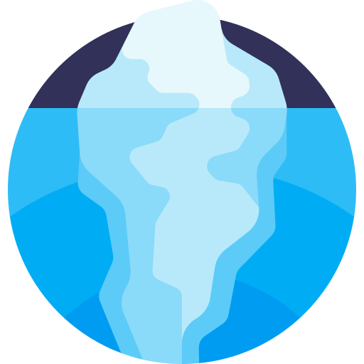 iceberg Detailed Flat Circular Flat icona