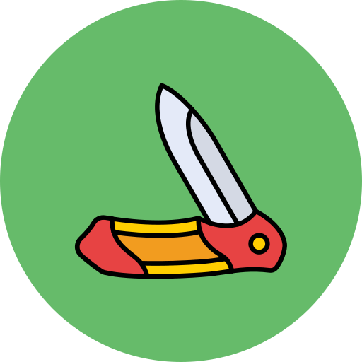 nóż kieszonkowy Generic color lineal-color ikona