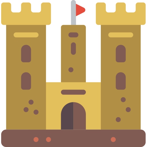 Sand castle Basic Miscellany Flat icon