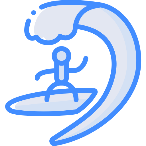 Surfing Basic Miscellany Blue icon