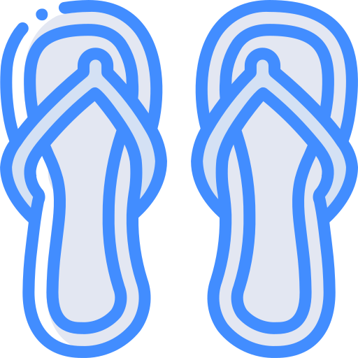 flip flops Basic Miscellany Blue icon