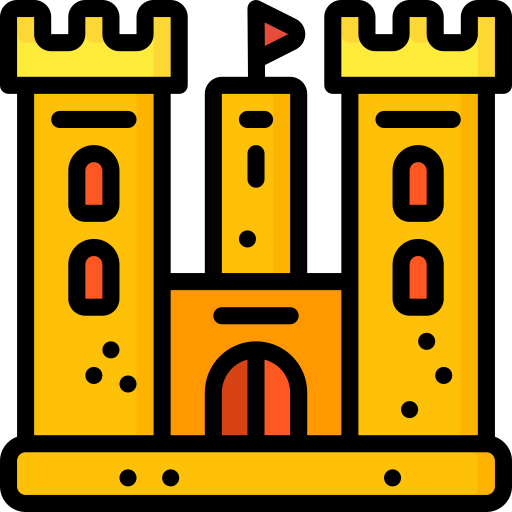 zamek z piasku Basic Miscellany Lineal Color ikona