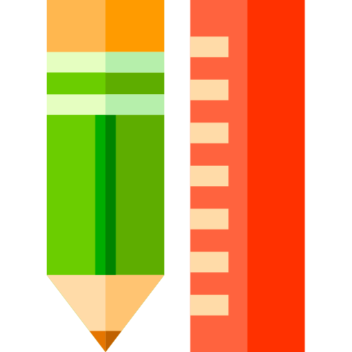 Pencil Basic Straight Flat icon