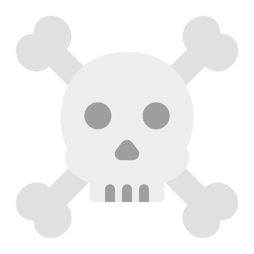 czaszka i kości Generic color fill ikona