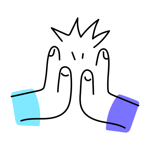 ハイタッチ Generic color lineal-color icon