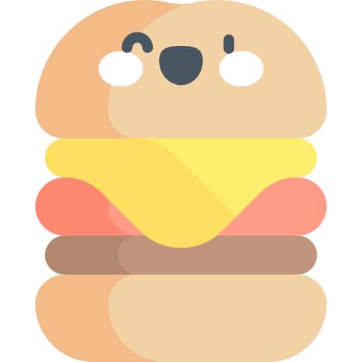 Burger Kawaii Flat icon