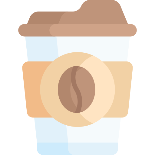 café caliente Kawaii Flat icono