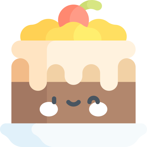 ciasto Kawaii Flat ikona
