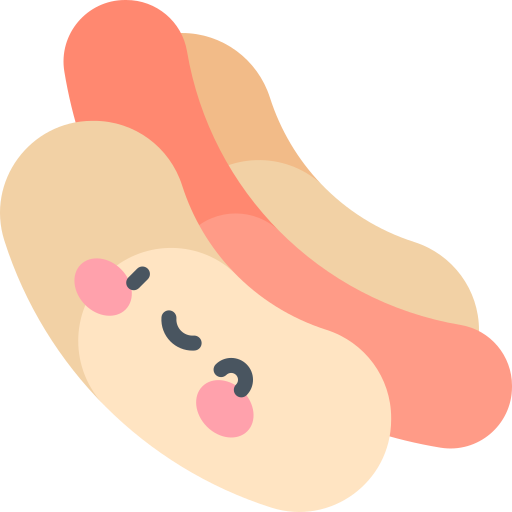 hot dog Kawaii Flat icono