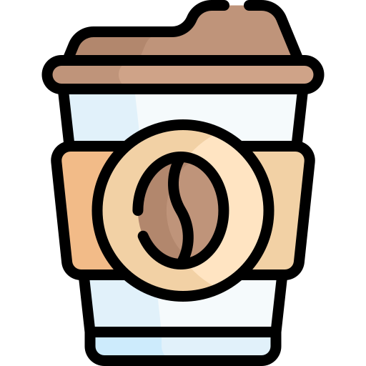 café chaud Kawaii Lineal color Icône