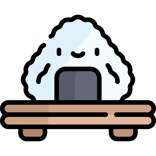 Onigiri Kawaii Lineal color icon