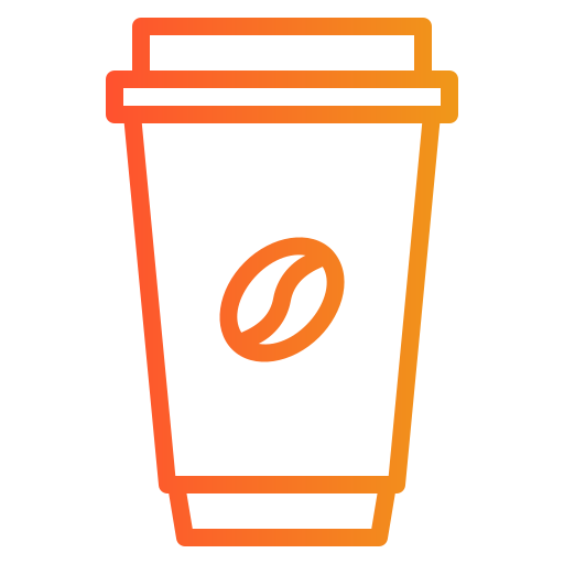 koffie Generic gradient outline icoon