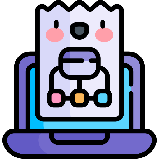 Data flow Kawaii Lineal color icon
