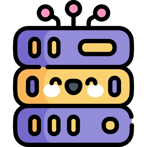 Big data Kawaii Lineal color icon