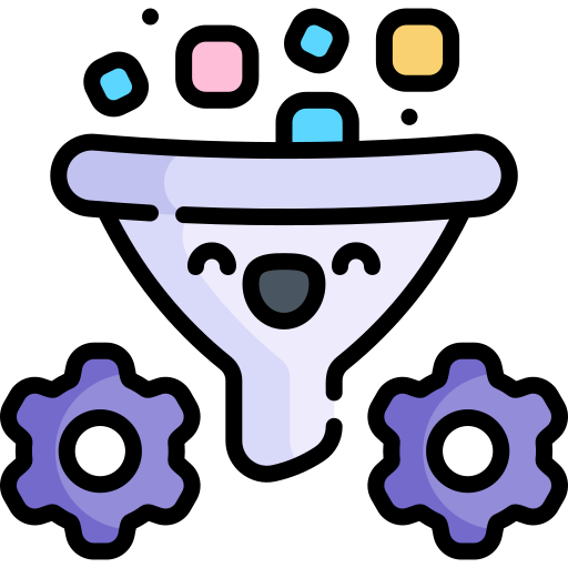 Data processing Kawaii Lineal color icon