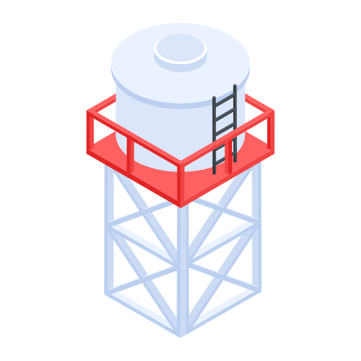Water tank Generic color fill icon