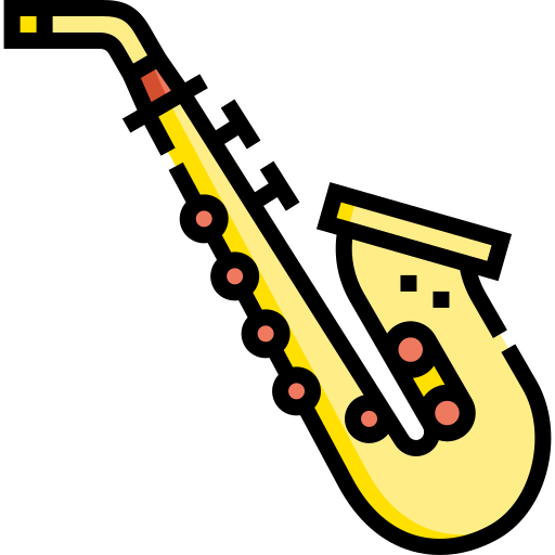 sassofono Detailed Straight Lineal color icona