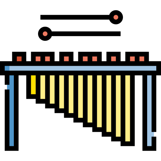 marimba Detailed Straight Lineal color icon