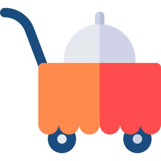 Food trolley Basic Rounded Flat icon