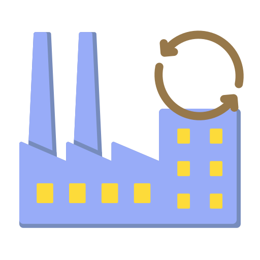 持続可能な工場 Generic color fill icon