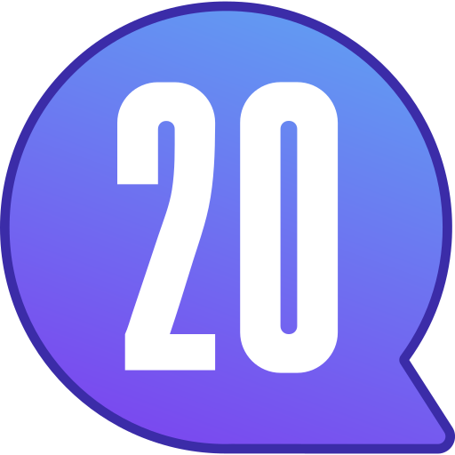 veinte Generic gradient lineal-color icono
