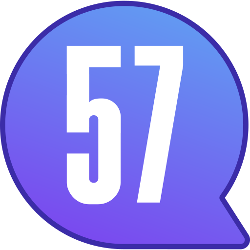 cincuenta y siete Generic gradient lineal-color icono