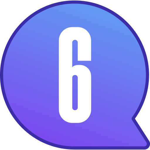 sześć Generic gradient lineal-color ikona