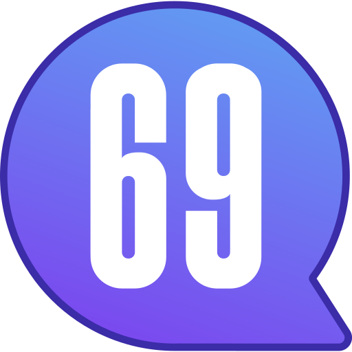 sesenta y nueve Generic gradient lineal-color icono