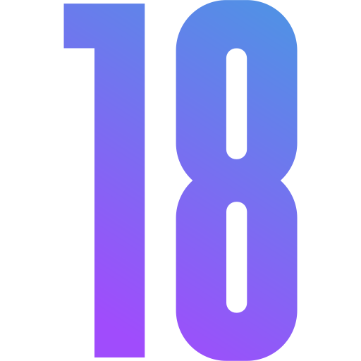 osiemnaście Generic gradient fill ikona