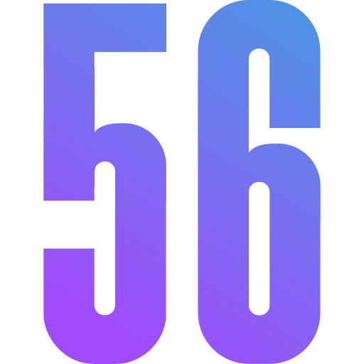 cincuenta y seis Generic gradient fill icono