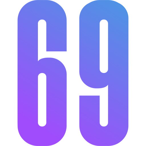 sesenta y nueve Generic gradient fill icono